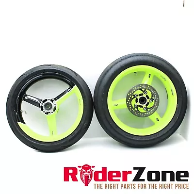 2004 2005 Suzuki Gsxr600 Gsxr750 Wheel Set Front & Rear Green / Black Rims Track • $514.99