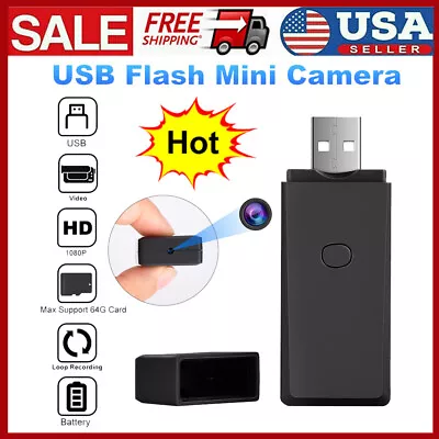 Mini USB Flash Drive Pinhole Secret Camera DVR U Disk 1080P HD Video Recorder US • $29.89