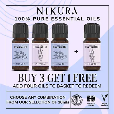 Nikura | Essential Oils 10ml 100% Pure & Natural (Aromatherapy) - Multi Listing • £3.99