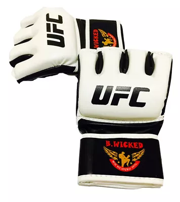 UFC Gloves MMA Boxing Muay Thi Kick Boxing Punch Bag & UFC Training Gloves • £8.69