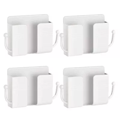 $10.18 • Buy 4Pcs Wall Mount Phone Holder With HooksÂ Adhesive Mobile Phone Charging Stand