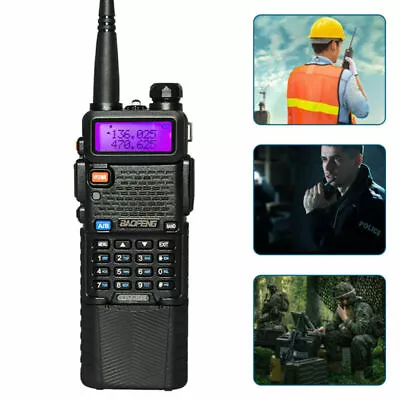 UK Baofeng UV-5R VHF UHF Handheld Scanner Analog Walkie Talkie HAM Two-Way Radio • £26.99