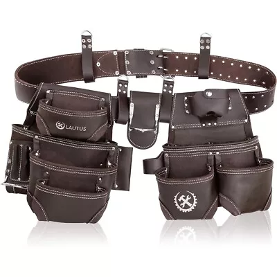 Oiled Tanned Rig Tool Belt/Pouch/Bag Carpenter Construction Framers • $110.99