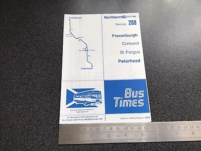 £5 • Buy Northern Scottish Bus Group Route 269 Timetable February 1983 Fraserburgh