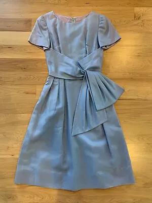 Vintage 50’s 60’s Light Blue Bow Waist Cocktail Dress Small • $49.95