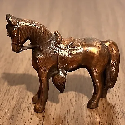 1940s German Miniature Horse Cast Metal W/ Bronze Finish Vintage Nativity Toy • $24.99