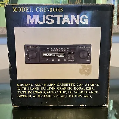Vintage 100 Watt + 100 Watt Mustang AM/FM Cassette Car Stereo Model CRF600 B • $79