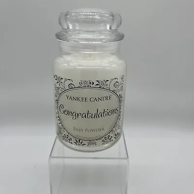Yankee Candle Baby Powder Scented Large Jar 22 Oz ~NEW~ Congratulations • £33.73