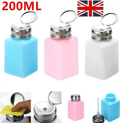 £4.15 • Buy Empty Pump Dispenser Plastic Bottle Liquid Nail Polish Acetone Remover Alcohol /