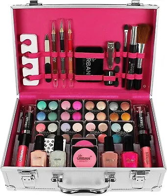 60 Piece Dazzling Vanity Case Cosmetic Beauty Travel Carry Box Gift Set • £38