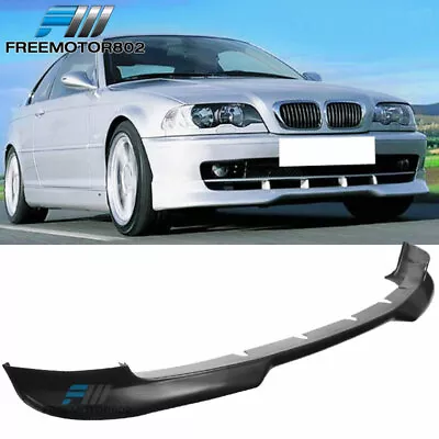 Fits 99-03 BMW E46 3-Series Coupe PU H Style Black Front Bumper Lip Spoiler • $104.99