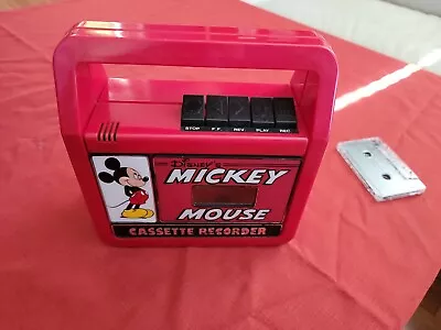 Vintage Disney Mickey Mouse Cassette Recorder Very Good Shape. • $169