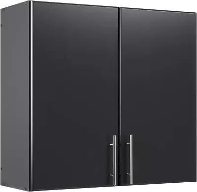 Elite 32  Wall Cabinet Black Storage Cabinet Bathroom Cabinet Pantry Cabinet  • $132.99