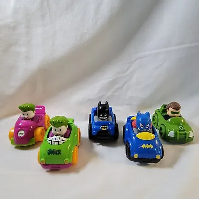 $18.99 • Buy Fisher Price Little People Super Heroes Wheelies Cars Racers Batman Batgirl