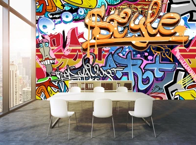 £95.99 • Buy Graffiti Wall Art Photo Wallpaper Mural Decor Giant Paper Poster Free Paste