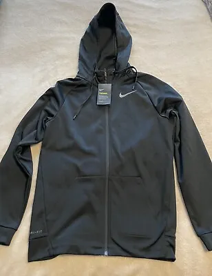 Mens Nike Therma Full Zip Hoodie Dri-Fit Black - Size Small NWT • $39