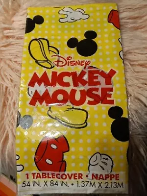 MICKEY MOUSE Retro PLASTIC TABLE COVER (1)~ Birthday Party Supplies Cloth Disney • $5