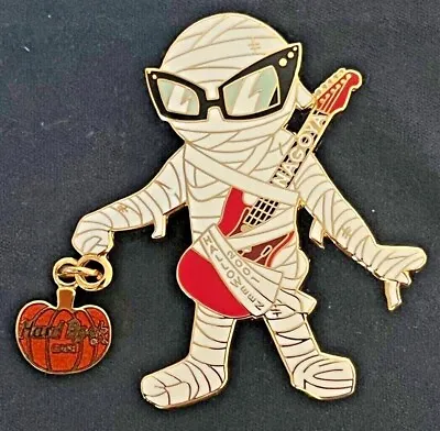 Hard Rock Cafe Nagoya - Halloween 2001 Mummy W/ Guitar HRC Logo Pin - LE /750 • $14.99