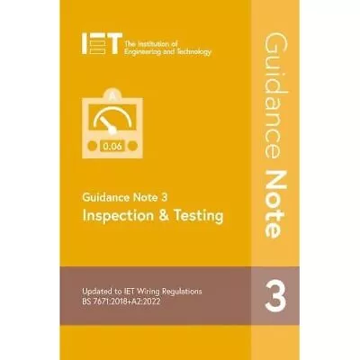 £44.80 • Buy Guidance Note 3: Inspection� & Testing (Electrical Regu - Paperback / Softback N