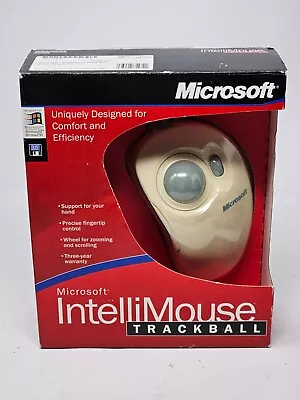 Vintage Microsoft IntelliMouse Trackball Mouse PS/2  New Sealed • $49.95