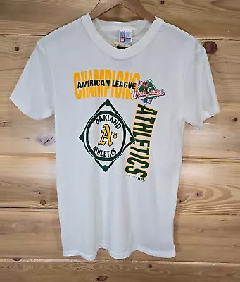 Vintage OAKLAND A's ATHLETICS 1988 MLB World Series T Shirt Men Medium Original • $49.99