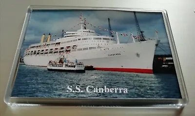 P&O Cruises CANBERRA Farewell 1997 Photo Fridge Magnet Cruise Ship Ocean Liner • £2.75