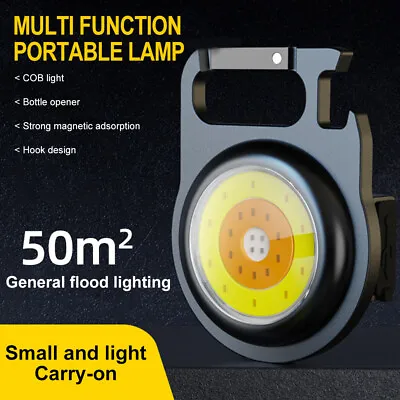 1X 8000 Lumens Flashlight COB LED Keychain Light Pocket Lamp USB Rechargeable • $8.33