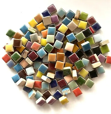 100 Tiles Of 3/8 Inch Ceramic Mosaic Tile Mix  - Assorted Mixed Colors - 10 MM • $7.95