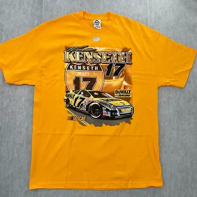 Matt Kenseth Nascar Shirt Adult Extra Large Yellow Double Sided Graphics Mens XL • $29.96