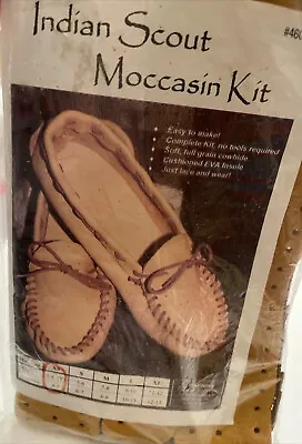 REALeather Moccasin Kit Size XS Youth #4604 Lace And Wear Men 3/4 Girl 4/5 • $22.40