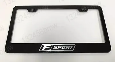 (1) F SPORT Laser Style BLACK Stainless Steel License Plate Frame W/bolt Caps • $11.95