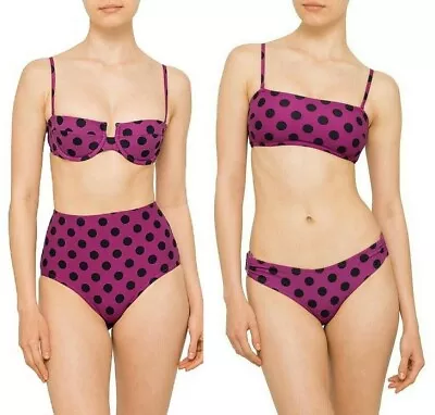 ☀️ZIMMERMANN Berry Dot Sz 8 10 12 14 A-B U/Wire Bandeau Bikini Top Pant SEPARATE • $49.95