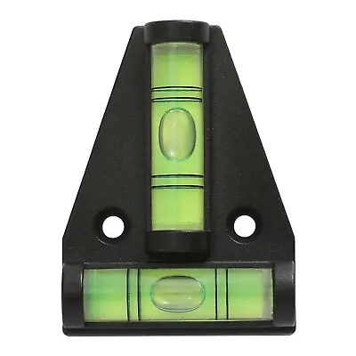 TRIXES 2 Way Mini Black Spirit Level NEW Small Caravan T Bubble Levelling Tool • £2.49