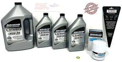MERCURY VERADO Quicksilver L4 135/150/175/200 SYN Bl Oil Change Kit 25W40 Filter • $159.95
