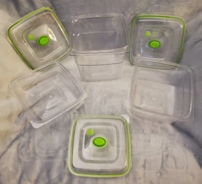 $38 • Buy FOODSAVER 3,5,8 Cup Set Rectangular Canister Vacuum Sealing Container Marinating