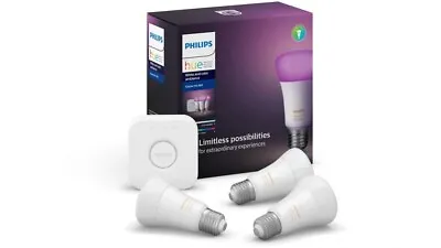 $210 • Buy Philips Hue White & Color Ambiance Starter Kit E27 - Bluetooth/App/WiFi Controls