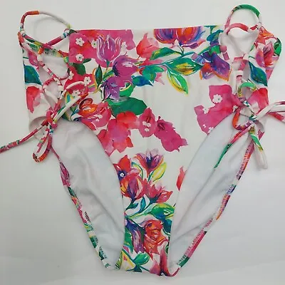 Matthew Williamson Bikini Bottoms Size 14 Floral Tie Sides Exotic Flower  • £12.99