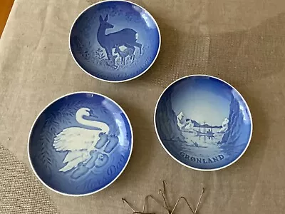 1975/76 B&G Copenhagen Porcelain Mother's Blue Day Plates Vintage Mors Dag • $15