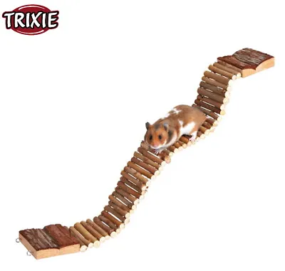 £8.99 • Buy Trixie Flexible Wood Ladder Suspension Bridge Small Animal Hamster Climbing Toy