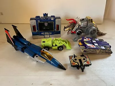 Vintage 1983 Takara Hasbro Lot Of 6 Transformers Soundwave Dinobot Thundercracke • $74.99