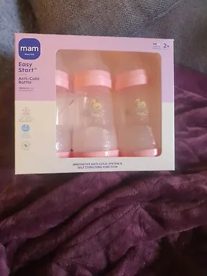 Mam Easy Start Newborn Essentials colours Of Nature Anti-colic Bottle Set • £15