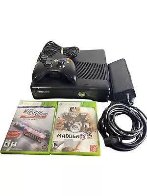 Xbox 360 Console Microsoft - Black NFL Madden 12 Need For Speed • $99.95