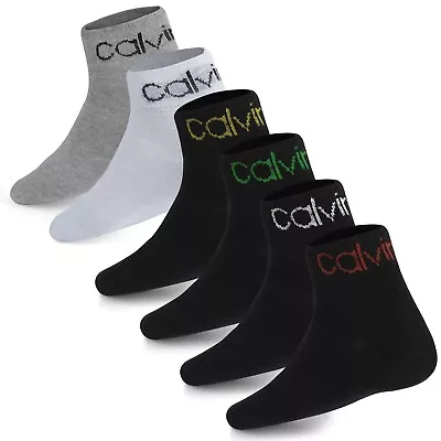 CK Calvin Klein Mens Womens  Ankle Trainer Socks Liner Comfort Cotton Sports Lot • £8.99