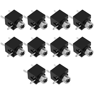 10Pcs 3.5mm Female Sockets Chassis Panel Mount Jack 3Pin Fits MP3 / MP4 Player • £7.46