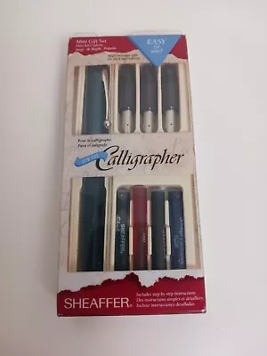 Vintage 80's Sheaffer Calligraphy Set With Pen 3 Nibs Booklet Green NEW • $35