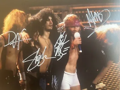 GUNS N ROSES Autographed 8x10 Photo AXL Slash Duff Matt Sorum W/ COA • $181.75