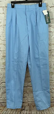 NEW Cabin Creek Womens 14 Pants Pleated Blue Vtg Grandma High Waist Rise Retro • $17.93