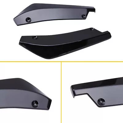 Glossy Black Style Rear Bumper Fin Canard Splitter Diffuser Valence Spoiler Lip • $12.99