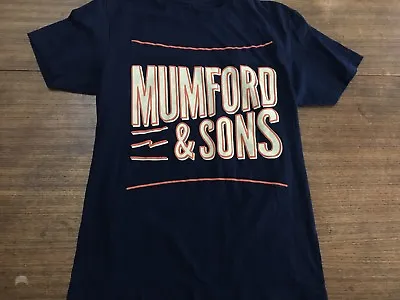 Mumford & Sons Name Logo Black Mens Tshirt With Yellow Lettering Size Medium • $9