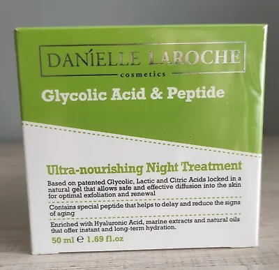 Danielle Laroche Ultra Nourishing Night Treatment 50ml.Clycolic Acid& Peptide. • £21.50